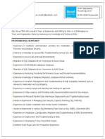 SQL DBA Resume