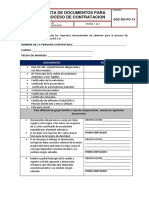 Lista de Documentos para Proceso de Contratacion