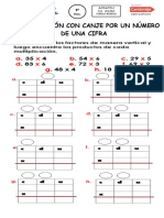 Ficha 5 Multiplicación Con Canje Por Un Número de Una Cifra