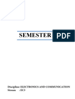 Semester I: Discipline: Electronics and Communication Stream: EC3