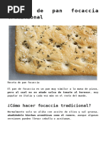 Receta de Pan Focaccia Tradicional