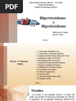 Hipertiroidismo y Hipotiroidismo