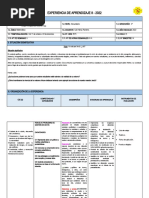 Experiencia de Aprendizaje 8 3er Año