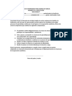 Acta de Compromiso para Padres de Familia 2021