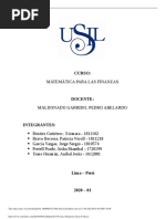 Matematica Financiera Tarea N 4 USIL