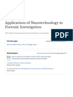 Applications of Nanotechnology in Forensic Investigation