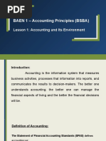 Module 1 BAEN 1 Accounting Principles BSBA