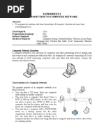 Experiment 3 Introduction To Computer Network: Objective