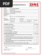 Self Declaration and Assessment Form