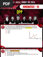 (DPP) - Kinematics 1D - 14th JUne