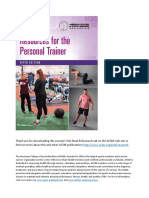 Acsm Resources For The Personal Trainer PDF