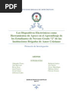 Los Dispositivos Electrónicos Como Herramientas de Apoyo en El Aprendizaje de Los Estudiantes de Noveno Grado