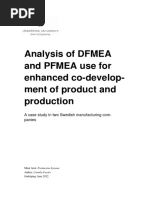 Analysis of DFMEA and PFMEA