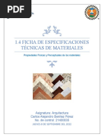 Ficha de Especificaciones Tecnicas