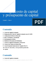 Tema 3 - Riesgo, Costo de Capital y Presupuesto de Capital