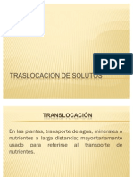 Traslocacion de Solutos