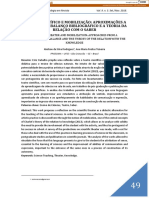 Teatro Científico E Mobilização: Aproximações A Partir de Um Balanço Bibliográfico E A Teoria Da Relação Com O Saber