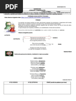 4º Lenguaje Actividades Pie Semana Del 08 Al 12 de Junio