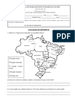 Avaliação de Geografia