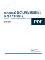 Reforming Local Member Items in New York City