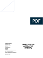 POLAR INSTRUMENTS Toneohm 950 Operation