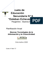 NTICx - EES6 4to C - Planificacion 2020 - Pedro Daniel Nuñez