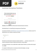 JavaScript Anonymous Functions