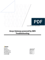 Ansys Gateway Powered by AWS Troubleshooting