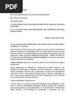 Recurso de Reclamacion Inspeccion Del Trabajo 2020 Octubre