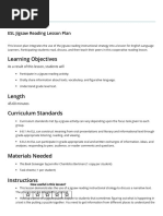 ESL Jigsaw Reading Lesson Plan