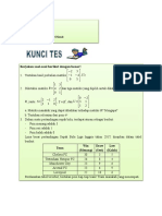 Kunci Soal Tes Pertemuan Ketiga