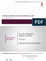 Repaso Disposiciones Generales LISR