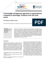 A Knowledge Management Approach To Organizational Competitive Advantage Evidence From The Food Sector