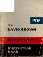 David Brown 1200 Instruction Book TP638-8 1971