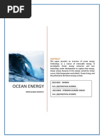 Ocean Energy Research Paper