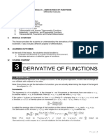 Module 3 Calculus (Derivatives of Functions)