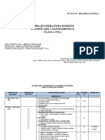 PLANIFICARE LIMBA ROMÂNĂ Clasa A VII - A - 2022-2023