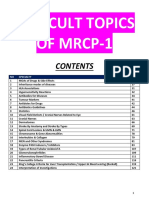 Difficult Topics of Mrcp-1