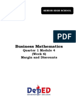 Business Math - Q1 - Week 6 - Module 4 - MARGINS AND DISCOUNTS REPRODUCTION