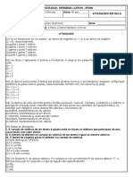 Atividades Sobre Ligações Químicas