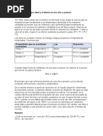 Ley General Del Gas Ideal y El Efecto en Una Olla A Presión