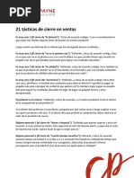 21 Tácticas Del Cierre en Ventas B2B