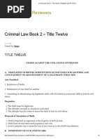 Criminal Law Book 2 GÇô Title Twelve Philippine Law Reviewers