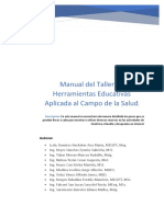 Manual Del Taller de Herramientas Educativas Aplicadas Al Campo de La Salud