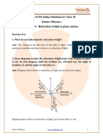 Class 10 - Physics - Refraction of Light at Plane Surfaces Solutions