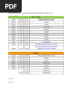 Timtable