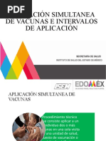 Aplicacion Simultanea de Vacunas e Intervalos de Aplicación