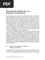 Weakly Differentiable Functions Volume 120 - Pointwise Behavior of Sobolev Functions