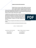 Documento de Devolución de Anticretico