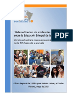 Sistematización de Evidencias Científicas Sobre La Educación Integral de La Sexualidad